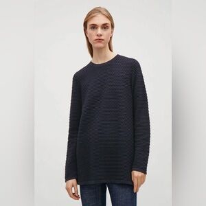 COS stitch dot waffle sweater